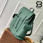 Ba Lô LV Christopher MM Backpack Màu Xanh Forest Taurillon Monogram 44CM Best Quality
