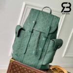 Ba Lô LV Christopher MM Backpack Màu Xanh Forest Taurillon Monogram 44CM Best Quality