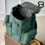 Ba Lô LV Christopher MM Backpack Màu Xanh Forest Taurillon Monogram 44CM Best Quality