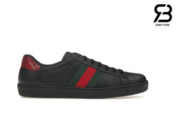Giày Gucci Ace Black Màu Đen Gót Đỏ Best Quality