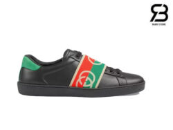 Giày Gucci Ace Elastic Web Interlocking G Black Best Quality