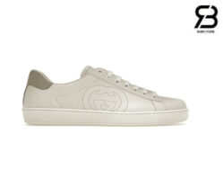 Giày Gucci Ace Perforated Interlocking G White Trắng Best Quality