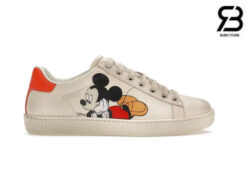 Giày Gucci Ace x Disney Ivory Mickey Trắng Cam Best Quality