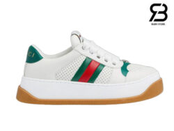 Giày Gucci Screener Trainer White Platform Sneaker 771880 AAC0S 9063