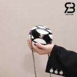 Túi Chanel 23K Runway White Black Plexi Camellia CC Sphere Minaudiere Bag Best Quality