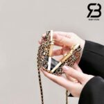 Túi Chanel 23S Runway Metal Gold Black Cage Star Minaudiere Mini Shoulder Clutch Bag Best Quality