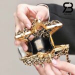 Túi Chanel 23S Runway Metal Gold Black Cage Star Minaudiere Mini Shoulder Clutch Bag Best Quality