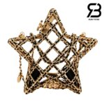 Túi Chanel 23S Runway Metal Gold Black Cage Star Minaudiere Mini Shoulder Clutch Bag Best Quality