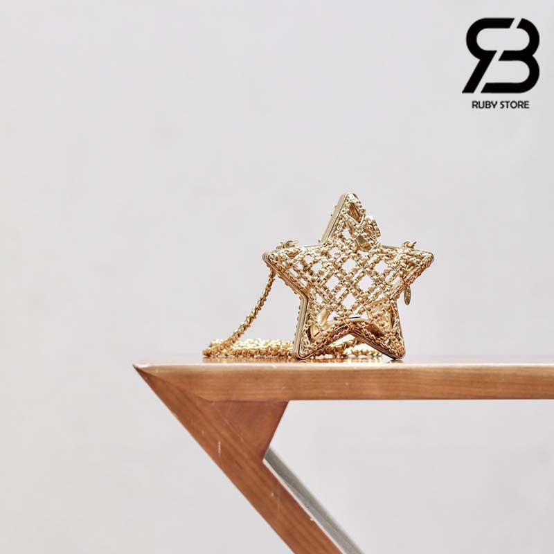 Túi Chanel 23S Runway Metal Gold Cage Star Minaudiere Mini Shoulder Clutch Bag Best Quality