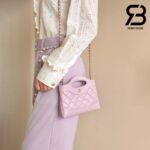 Túi Chanel 24C Mini Nano 31 Bag Màu Hồng Da Lambskin GHW 20CM Best Quality