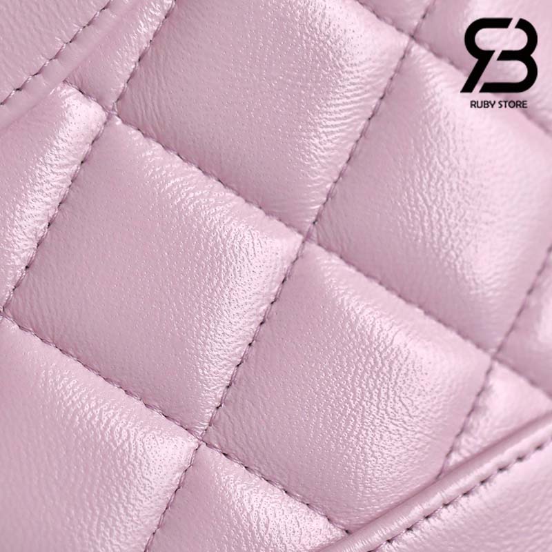 Túi Chanel 24C Mini Nano 31 Bag Màu Hồng Da Lambskin GHW 20CM Best Quality