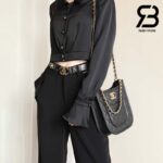Túi Chanel 24S Hobo Bag Màu Đen Da Calfskin GHW 22CM Best Quality