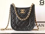 Túi Chanel 24S Hobo Bag Màu Đen Da Calfskin GHW 22CM Best Quality