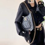 Túi Chanel 24S Hobo Bag Màu Đen Da Calfskin GHW 22CM Best Quality
