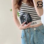 Túi Chanel 24S Micro 31 Bag Màu Đen Da Lambskin GHW 13CM Best Quality