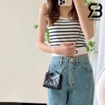 Túi Chanel 24S Micro 31 Bag Màu Đen Da Lambskin GHW 13CM Best Quality