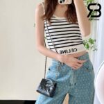 Túi Chanel 24S Micro 31 Bag Màu Đen Da Lambskin GHW 13CM Best Quality