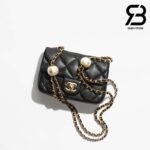 Túi Chanel 24S Mini Flap Bag Màu Đen Lambskin GHW 17CM Best Quality