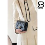 Túi Chanel 24S Mini Flap Bag Màu Đen Lambskin GHW 17CM Best Quality