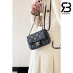 Túi Chanel 24S Mini Flap Bag Màu Đen Lambskin GHW 17CM Best Quality