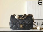 Túi Chanel 24S Mini Flap Bag Màu Đen Lambskin GHW 17CM Best Quality