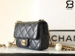 Túi Chanel 24S Mini Flap Bag Màu Đen Lambskin GHW 17CM Best Quality