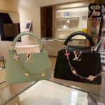 Túi LV Capucines BB Lovelock Màu Xanh Ngọc Bích Quartz 26CM Best Quality