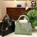 Túi LV Capucines BB Lovelock Màu Xanh Ngọc Bích Quartz 26CM Best Quality