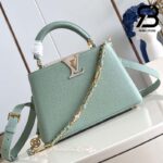 Túi LV Capucines BB Lovelock Màu Xanh Ngọc Bích Quartz 26CM Best Quality