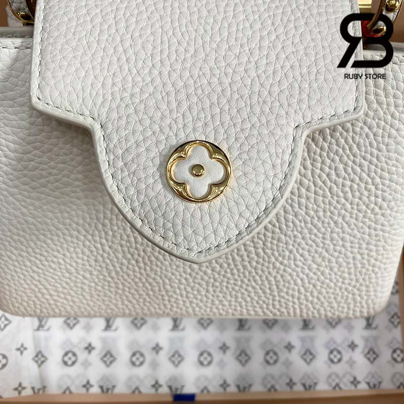 Túi LV Capucines Mini Milky Way Màu Trắng Quartz 21CM Best Quality