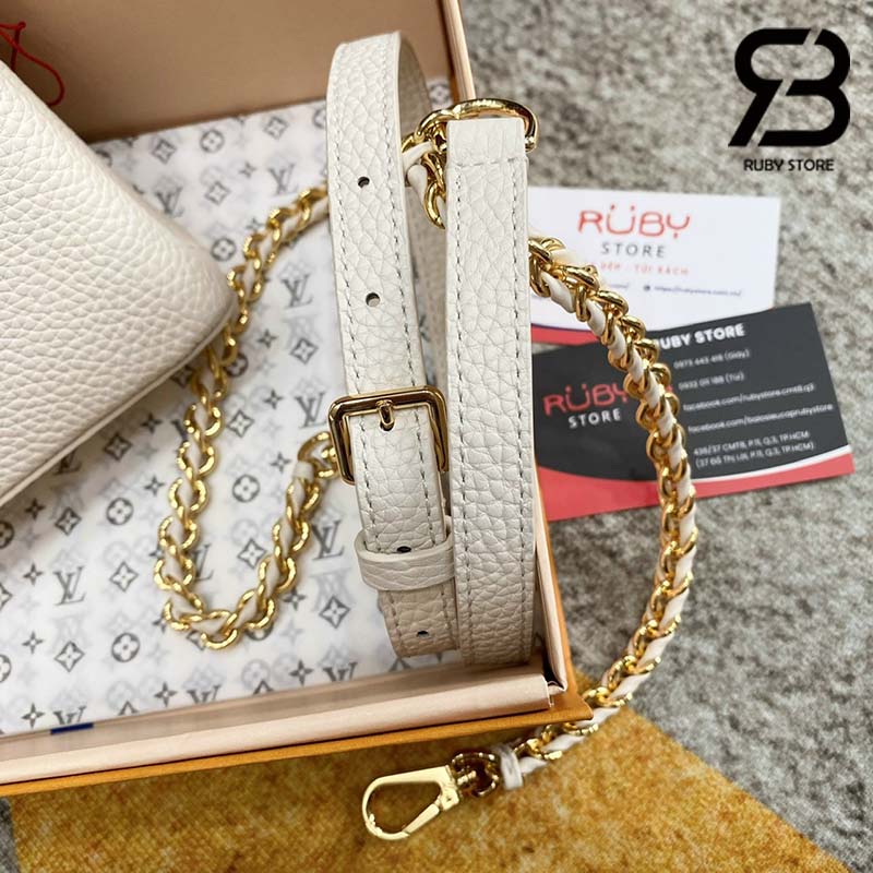 Túi LV Capucines Mini Milky Way Màu Trắng Quartz 21CM Best Quality