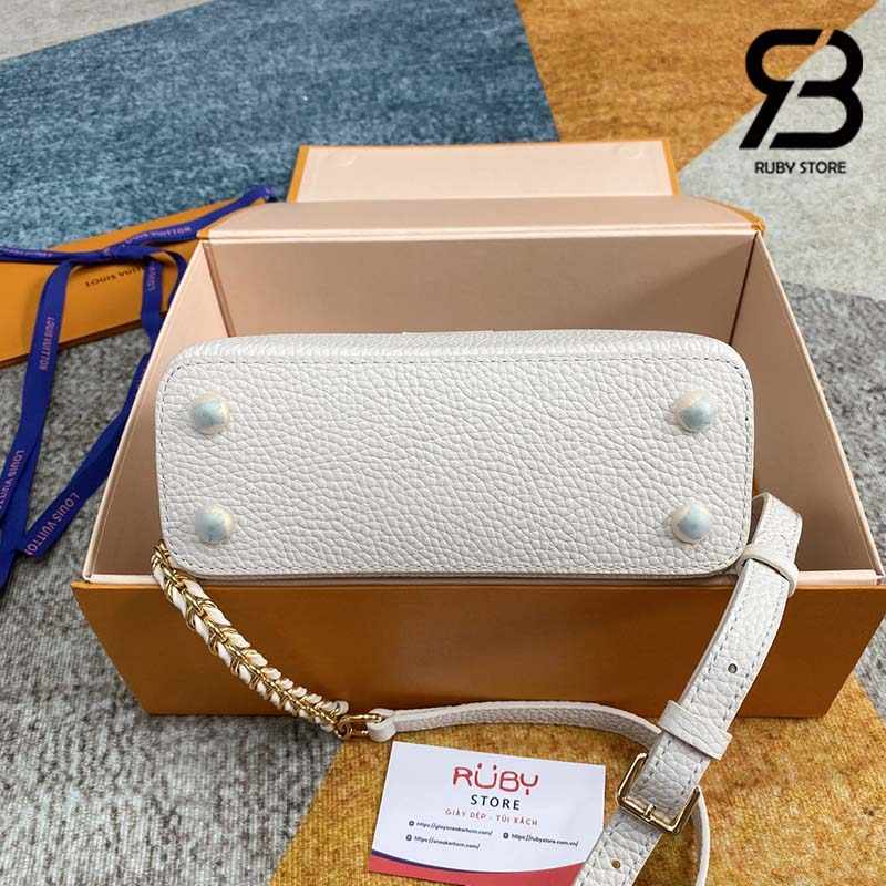 Túi LV Capucines Mini Milky Way Màu Trắng Quartz 21CM Best Quality