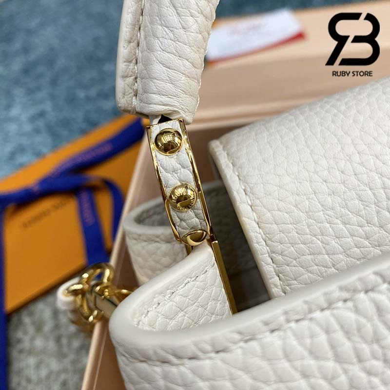 Túi LV Capucines Mini Milky Way Màu Trắng Quartz 21CM Best Quality