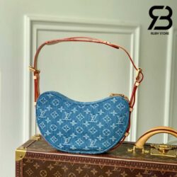 Túi LV Croissant MM Bag Monogram Màu Xanh Denim 25CM Best Quality