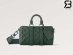 Túi LV Keepall Bandoulière 25 Màu Xanh Forest Monogram Taurillon Best Quality