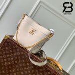 Túi LV Lock and Walk Màu Trắng Quartz Calfskin 20CM Best Quality