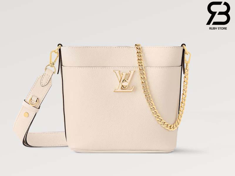 tui-lv-lock-and-walk-lockme-quartz-calfskin-best-quality Túi LV Lock and Walk Màu Trắng Quartz Calfskin 20CM Best Quality