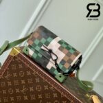 Túi LV Steamer Wearable Màu Xanh Lá Damoflage Canvas 18CM Best Quality