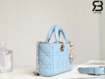 Túi Small Lady Dior D-Joy Bag Màu Xanh Da Cừu 22CM Best Quality