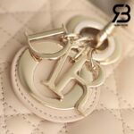 Túi Small Lady Dior D-Joy Bag Powder Màu Beige Da Cừu 22CM Best Quality