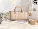 Túi Small Lady Dior D-Joy Bag Powder Màu Beige Da Cừu 22CM Best Quality