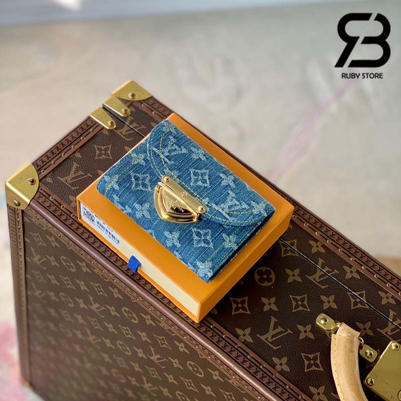 Ví LV Victorine Wallet Monogram Màu Xanh Denim Best Quality