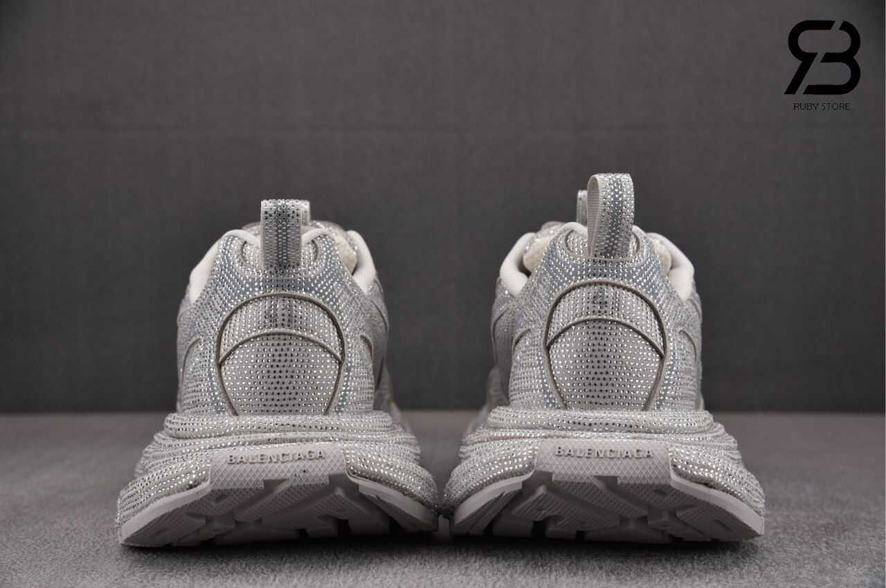 Giày Balenciaga 3XL Light Grey Rhinestones Xám Nhạt Best Quality