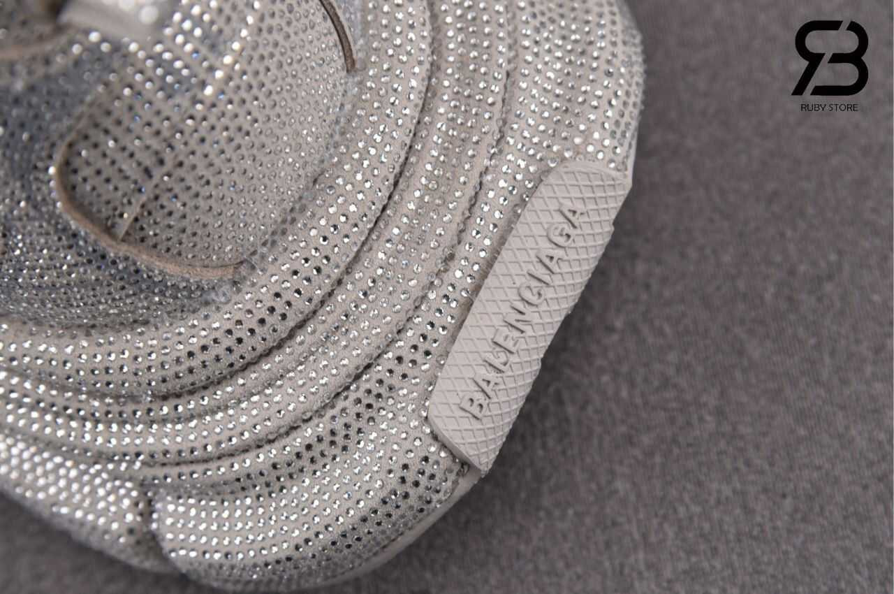 Giày Balenciaga 3XL Light Grey Rhinestones Xám Nhạt Best Quality
