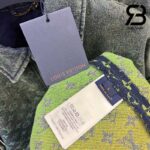 Áo Khoác LV Rainbow Monogram Short-Sleeved Denim Shirt Blue Indigo Best Quality