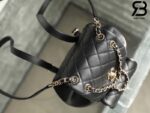 Ba Lô Chanel 23C Small Duma Backpack Màu Đen Calfskin GHW 18CM Best Quality
