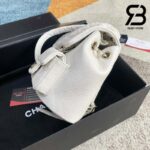 Balo Chanel 23SS Mini Duma Backpack Màu Trắng Da Caviar GHW Best Quality