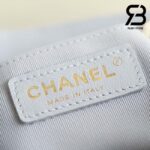 Ba Lô Chanel 24P Medium Duma Backpack Màu Xanh Nhạt Calfskin GHW 24CM Best Quality