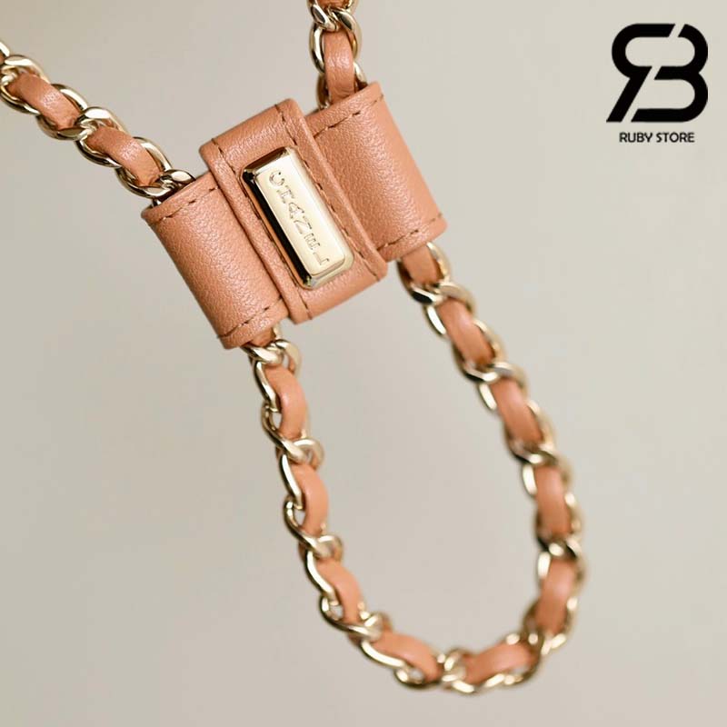 Ba Lô Chanel 24P Medium Duma Backpack Màu Nâu Camel Calfskin GHW 24CM Best Quality