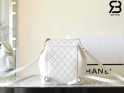 Ba Lô Chanel 24P Medium Duma Backpack Màu Trắng Calfskin GHW 24CM Best Quality